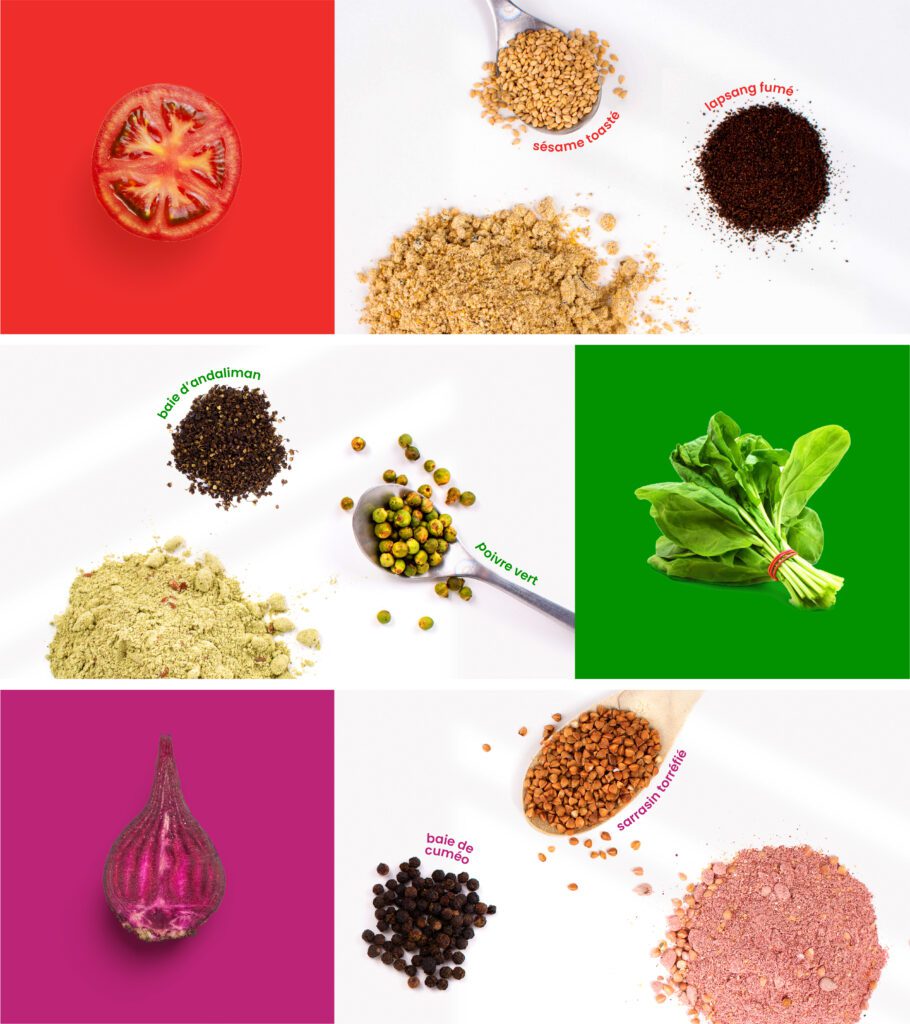composition des recettes épices condiments légumes