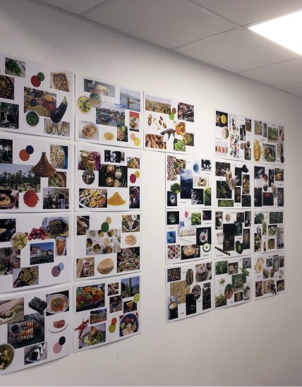 mur d'inspirations culinaires